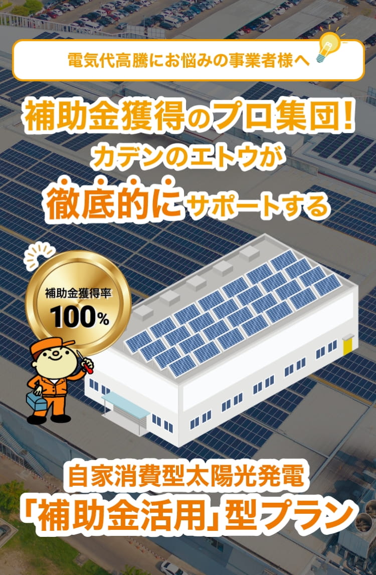 自家消費型太陽光発電「補助金活用」型プラン